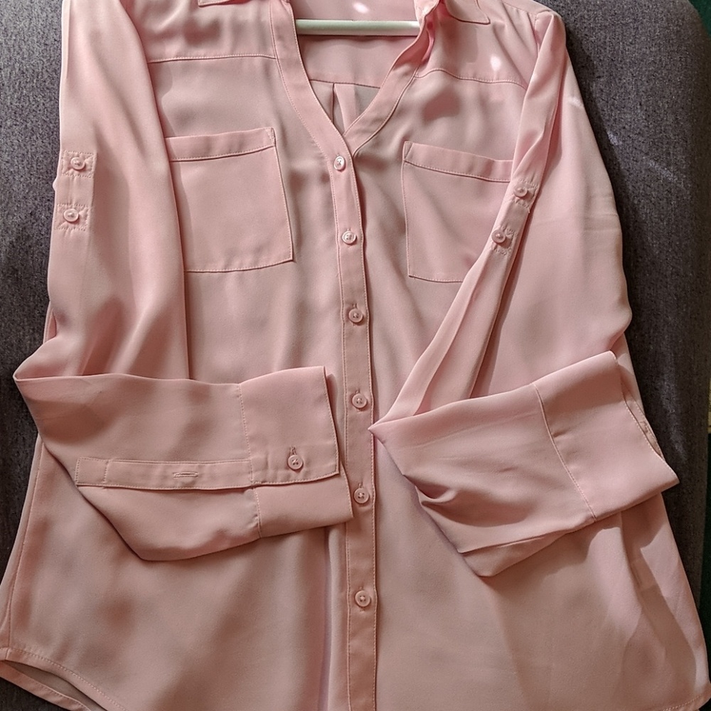 Pink Express button down blouse - Picture 4 of 4